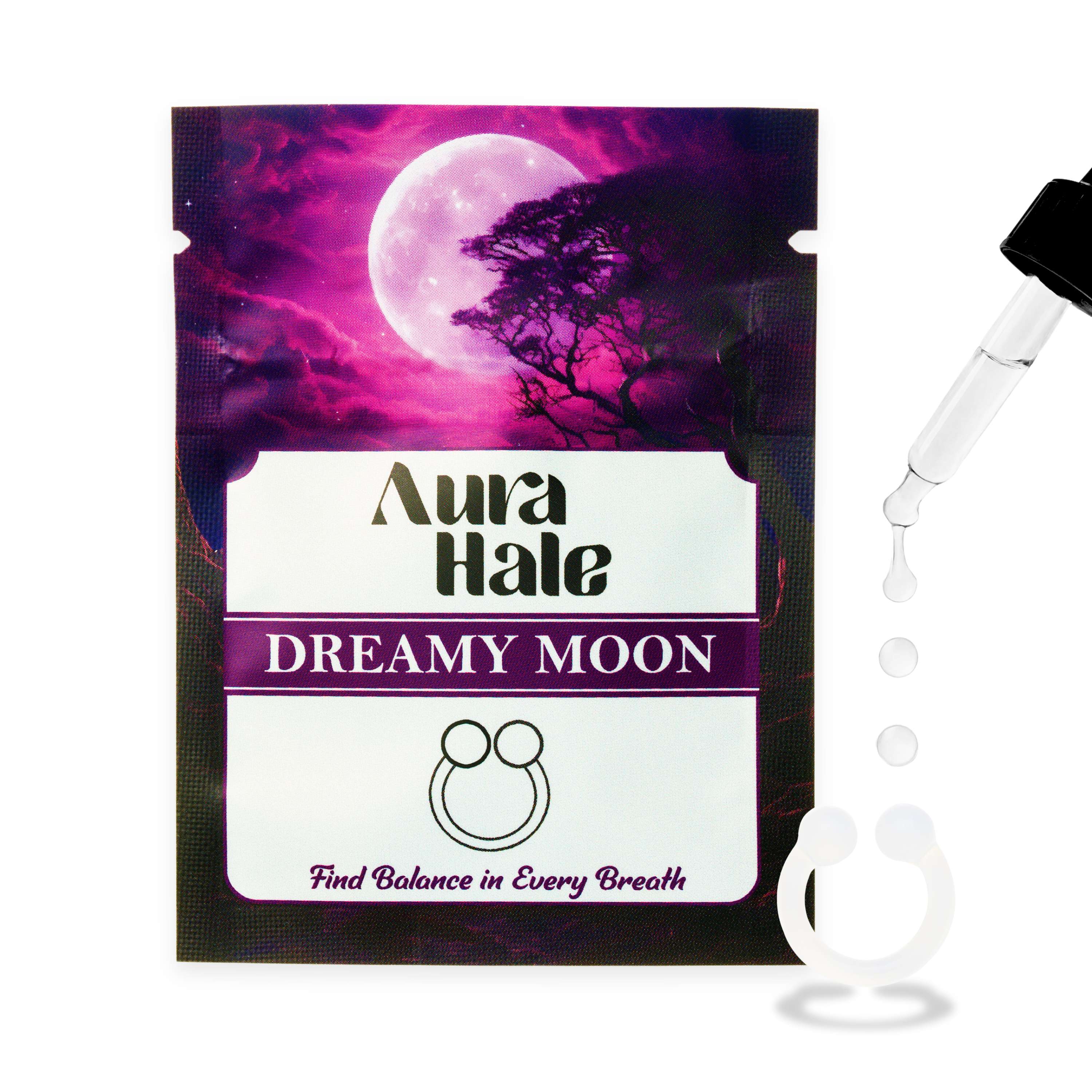 Dreamy Moon Scent (1x Nasal Diffuser) – Essential Oil Infused Nose Ring for Restful Sleep, Hormonal Harmony & Mental Calm