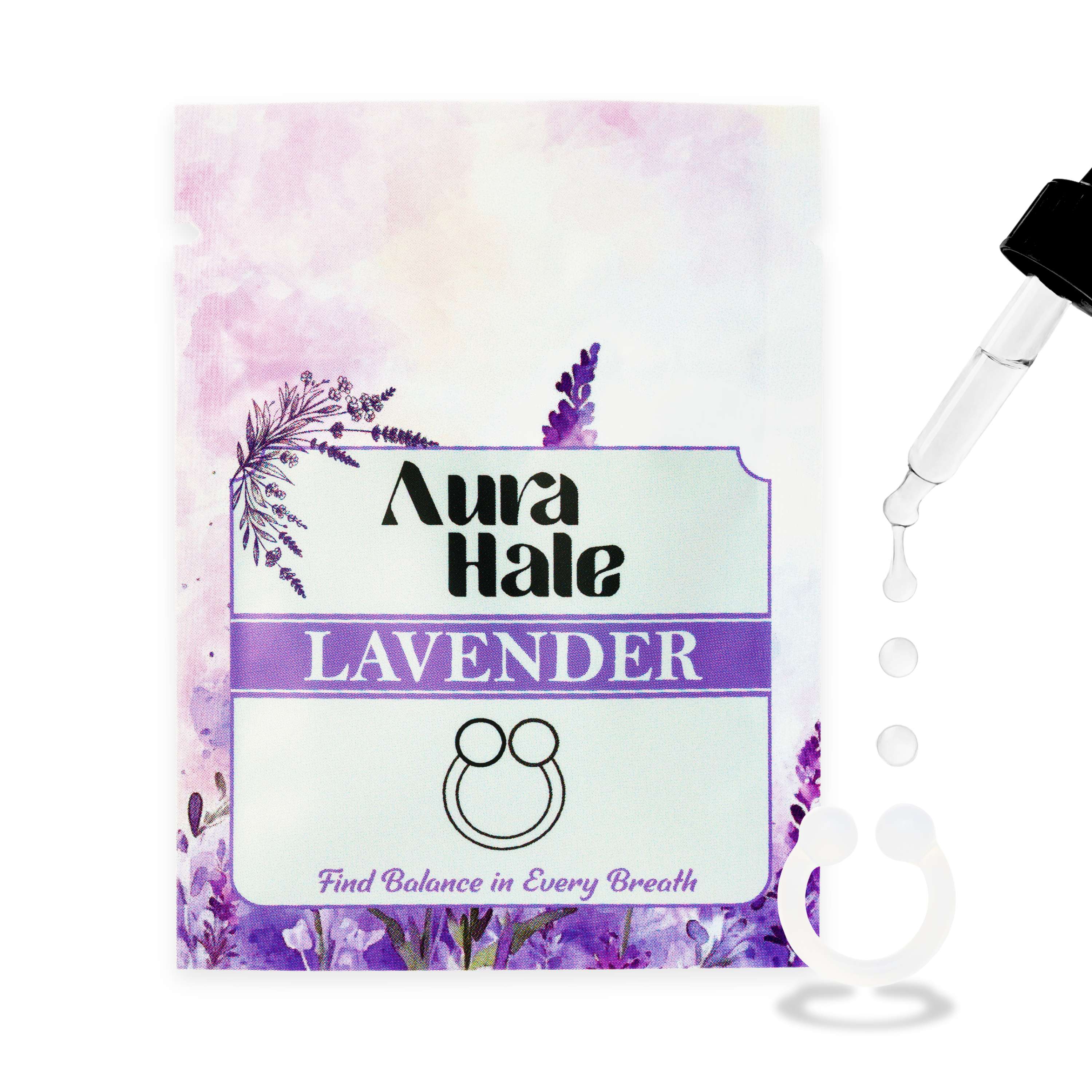 Lavender Scent (1x Nasal Diffuser) – Essential Oil Infused Nose Ring for Peaceful Sleep, Balanced Mind & Stress Relief