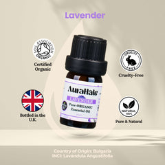 Lavender Essential Oil – Organic, Natural, 100% Pure (5ml)