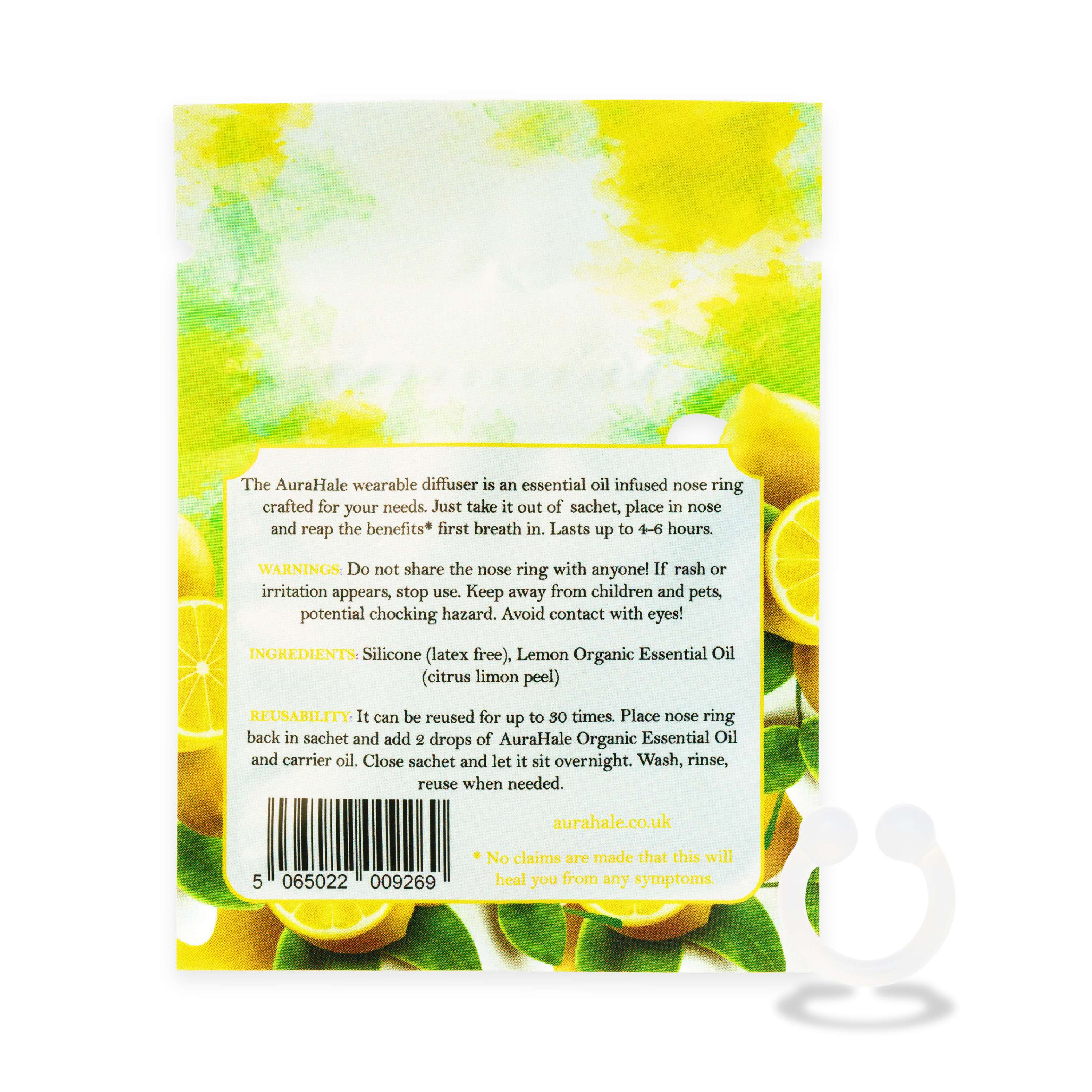Lemon Scent Nasal Diffuser – Organic, Natural, Pure