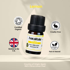 Lemon Essential Oil – Organic, Natural, Pure (5ml)