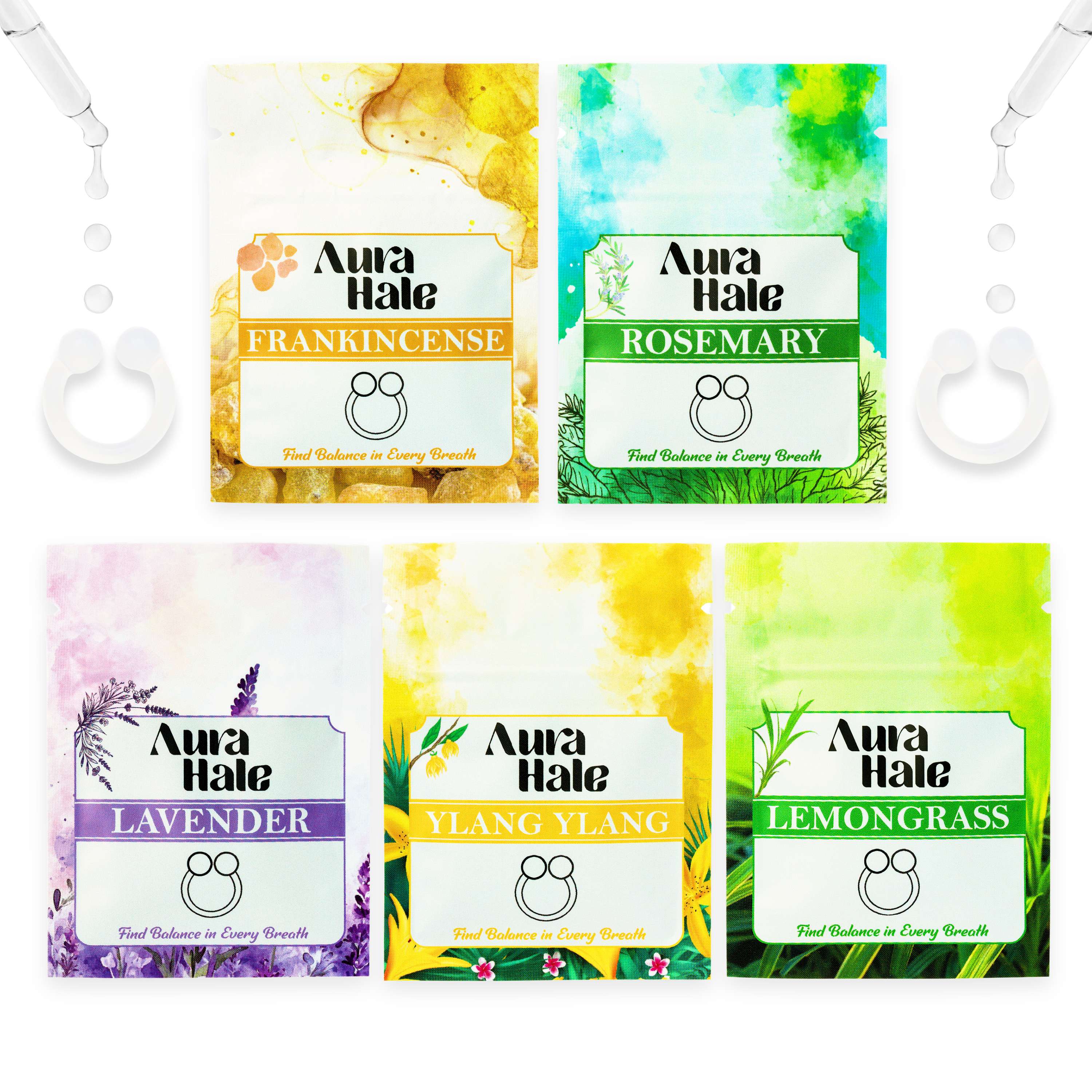 Harmony Pack 5x Nasal Diffusers – Organic, Natural, Pure