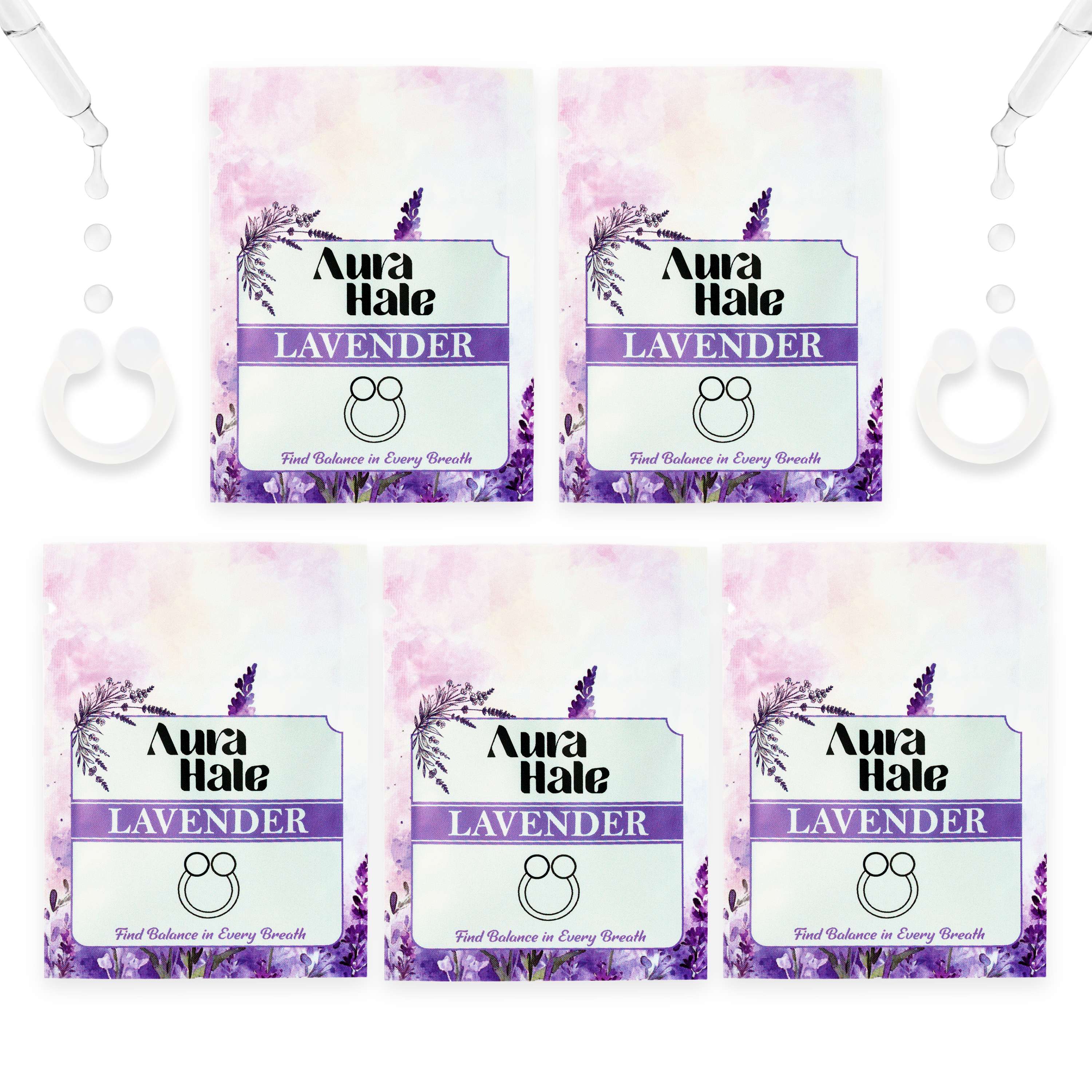 Lavender Pack 5x Nasal Diffusers – Organic, Natural, Pure