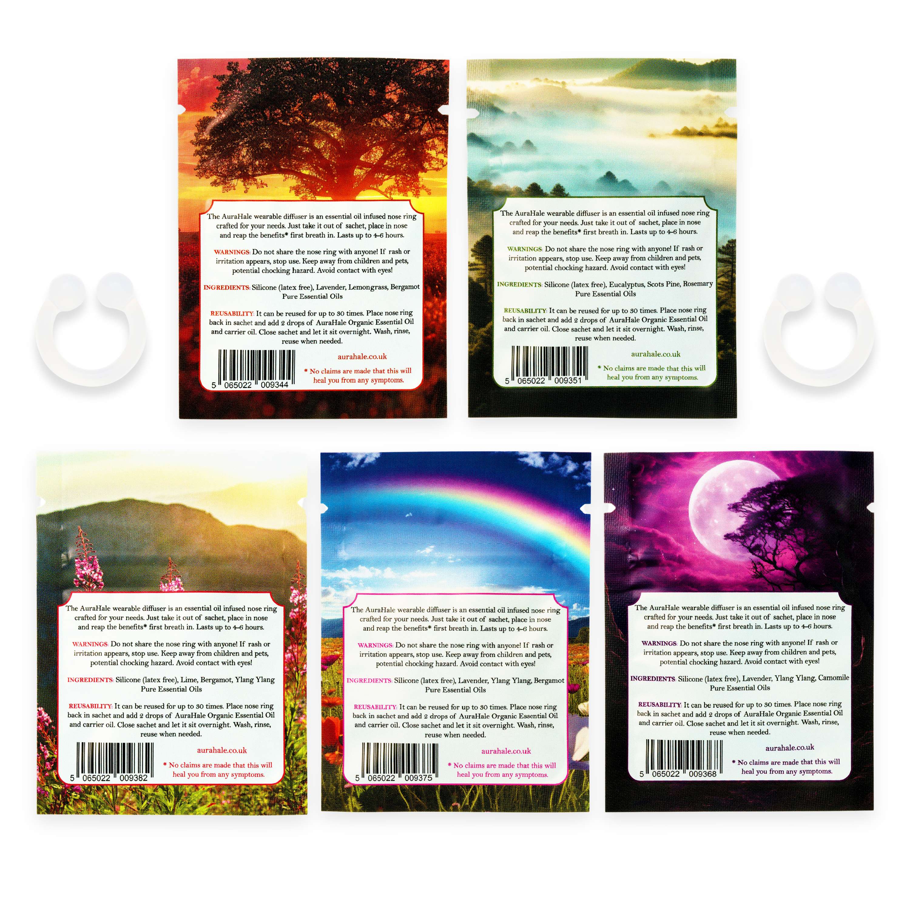 Signature Pack 5x Nasal Diffusers – Organic, Natural, Pure