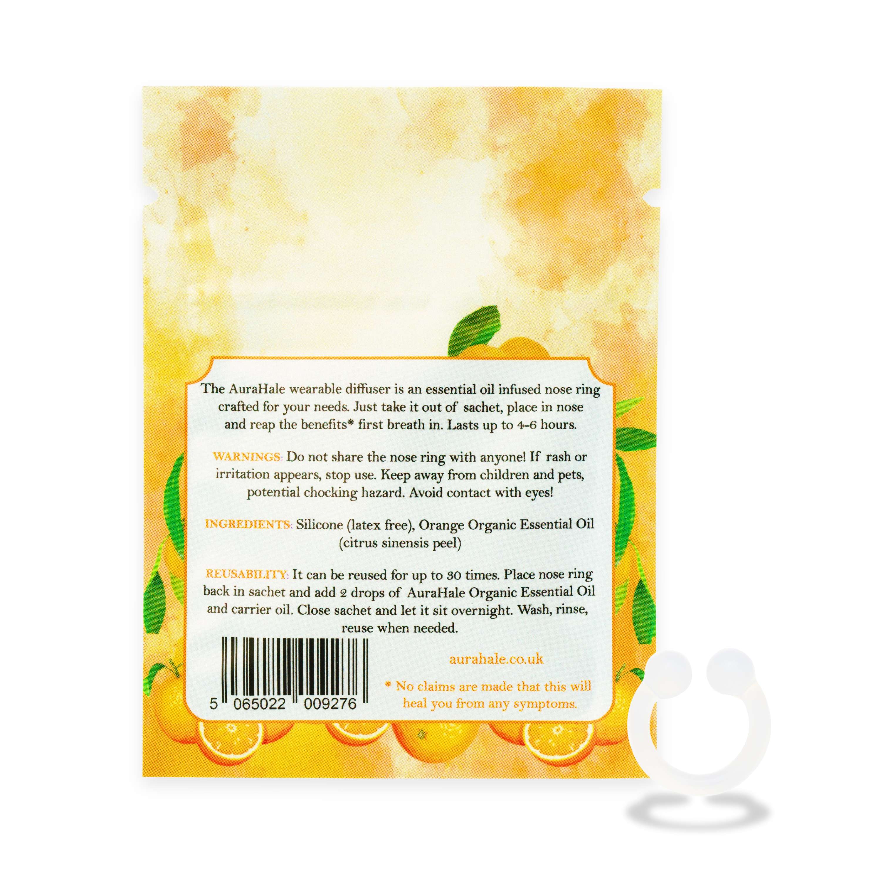 Orange Scent Nasal Diffuser – Organic, Natural, Pure