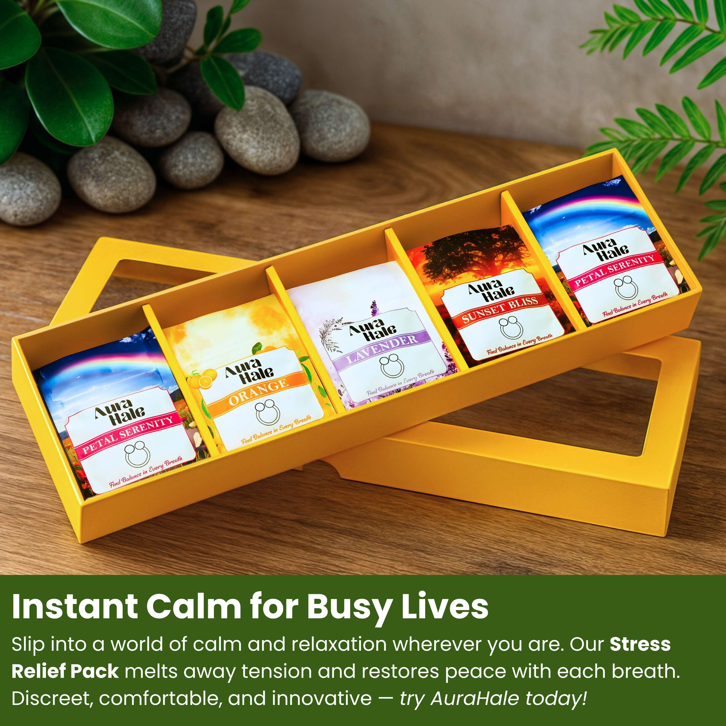 Stress Relief Pack 5x Nasal Diffusers – Organic, Natural, Pure